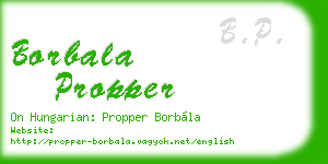 borbala propper business card